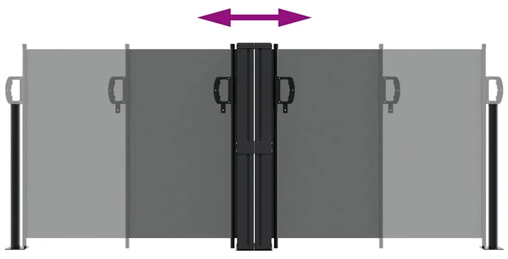 Toldo lateral retrátil 100x600 cm antracite