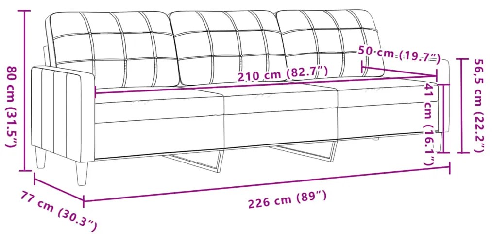 3 pcs conjunto sofás com almofadões e rolos veludo cinza-claro