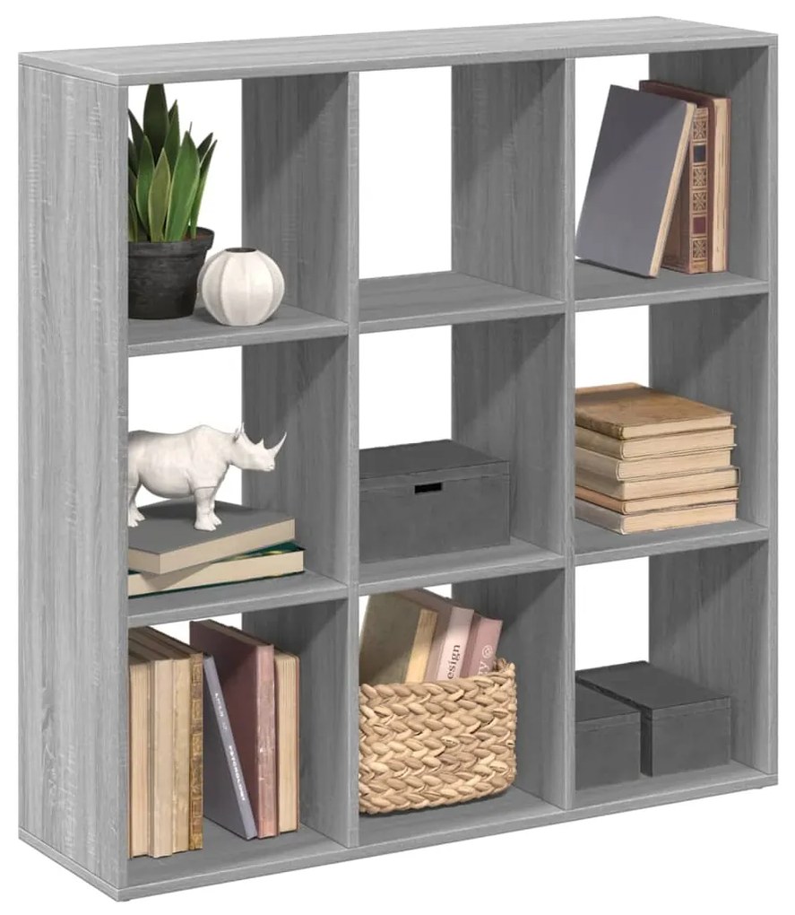 vidaXL Estante divisória 102x29x103,5 cm deriv. madeira cinza sonoma