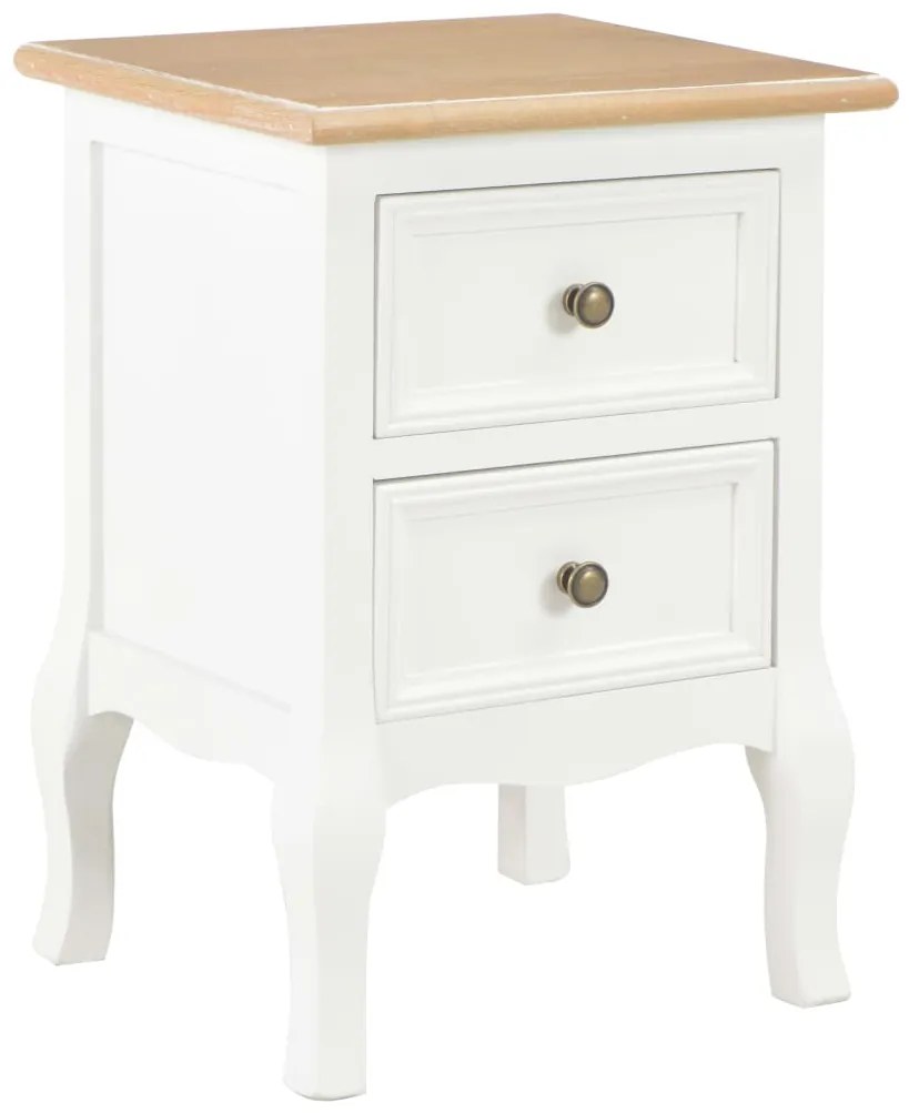 Mesa-de-cabeceira 2 pcs 35x30x49 cm MDF branco