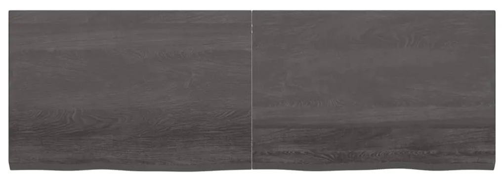Prateleira de parede 180x60x4 cm carvalho tratado cinza-escuro