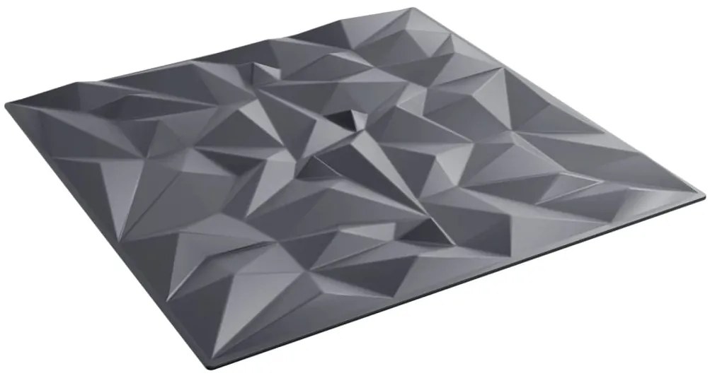 Painéis de parede 24 pcs 50x50 cm 6m² XPS ametista cinzento