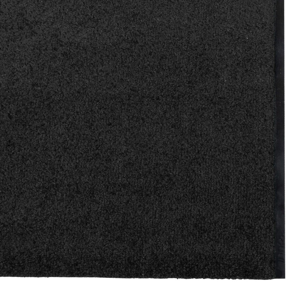 Tapete de Entrada Lavável Preto 120x400 cm