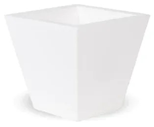 Vaso de flores colorido quadrado Polietileno CASA, JARDIM, RESTAURANTE, BAR CLAVEL 40 (40 x 40 x 37cm) - Branco