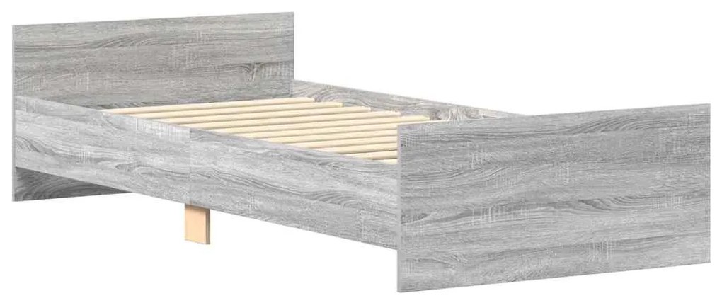 Estrutura cama 90x190 cm derivados de madeira cinzento sonoma