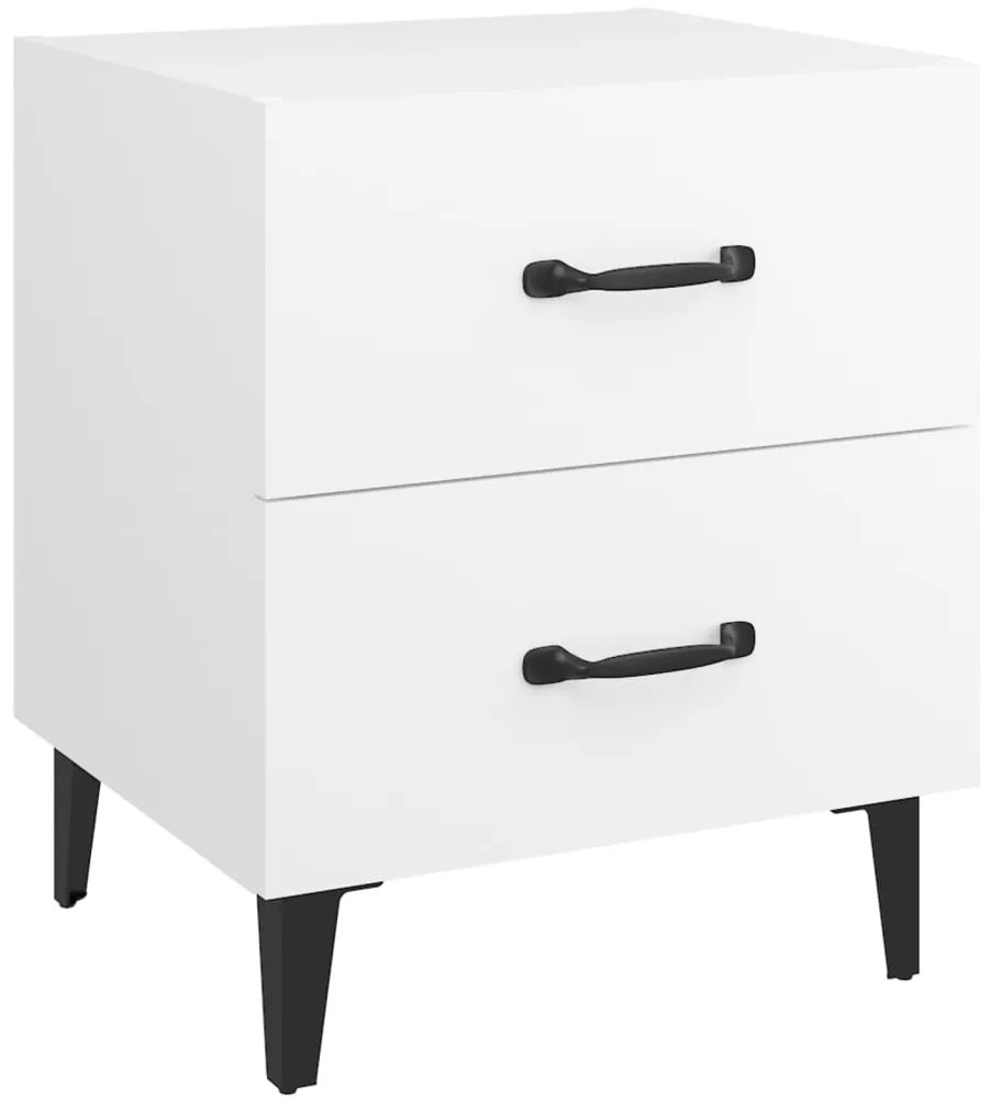 Mesas de cabeceira 2 pcs 40x35x47,5 cm cor branco