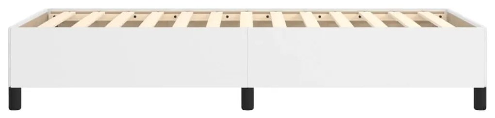 Estrutura de Cama Salu em Couro Artificial Branco - 80x200 cm - Design