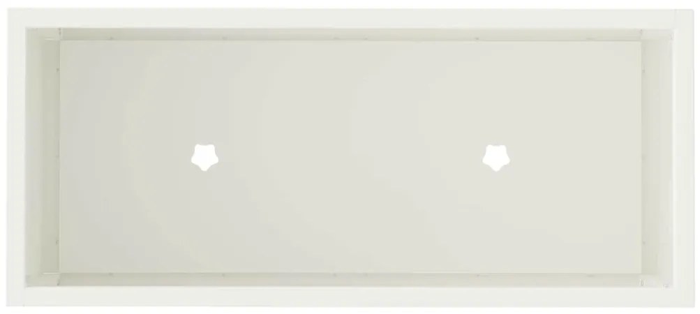 Jardineira Elevada vidaXL 60x26x45 cm Aço Branco