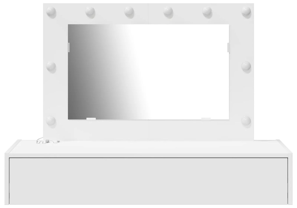 Mesa de Maquilhagem Suspensa com Luzes LED Brancas