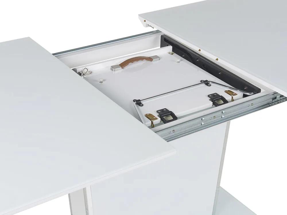 Mesa de jantar extensível branca 160/200 x 90 cm SUNDS Beliani