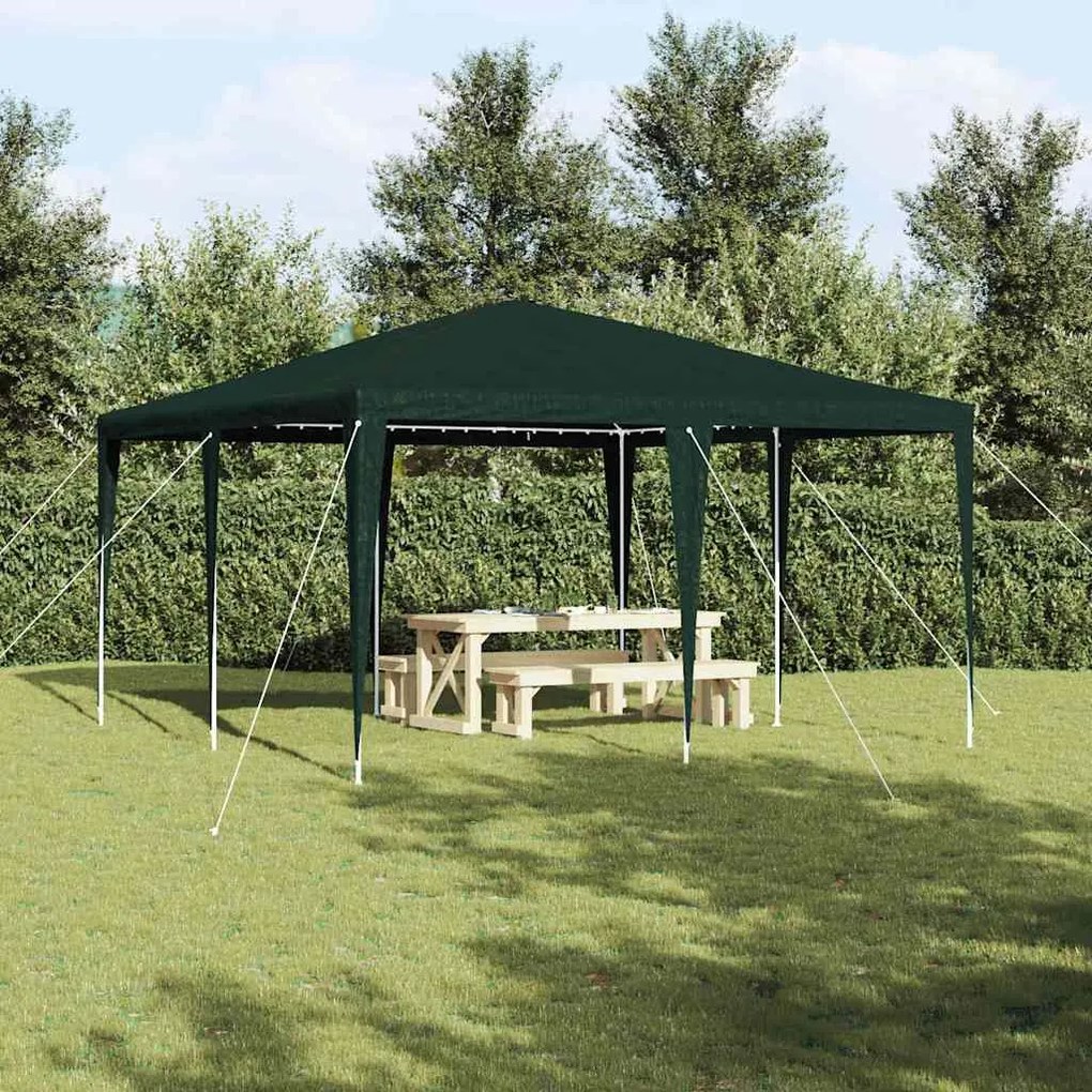 vidaXL Tenda de Festa Verde 400 x 400 x 266 cm Polietileno e Aço
