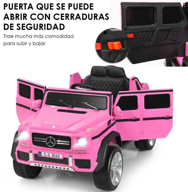 Carro elétrico Mercedes Benz Maybach para crianças de 3 a 8 anos com controle dos pais 2 portas rosa