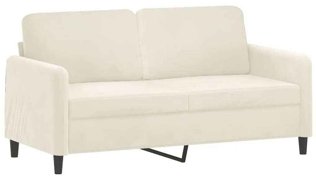 2 pcs conjunto de sofás veludo cor creme