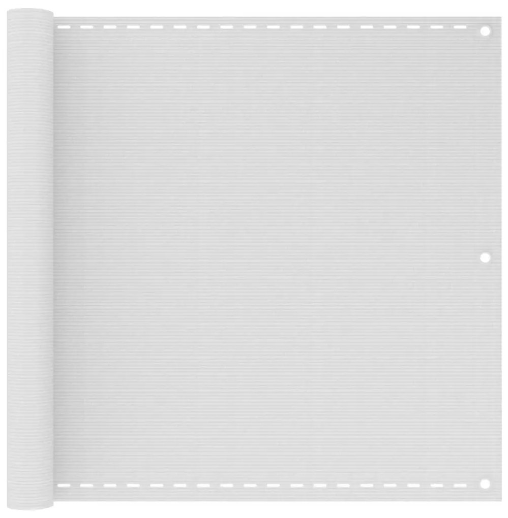 vidaXL Tela varanda HDPE 90x400 cm branco
