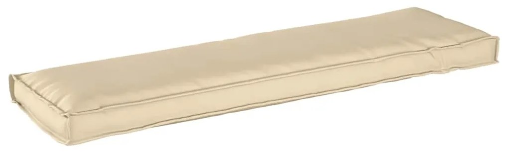 vidaXL Almofada para Palete para Banco Bege 140 x 40 x 8 cm - Tecido Oxford