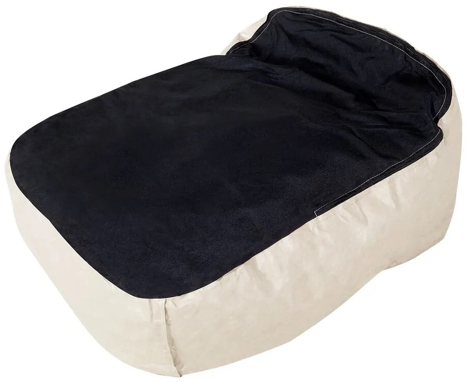 Pufe poltrona creme DROP Beliani