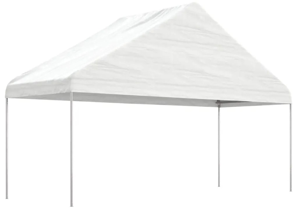 Gazebo com telhado 13,38x5,88x3,75 m polietileno branco