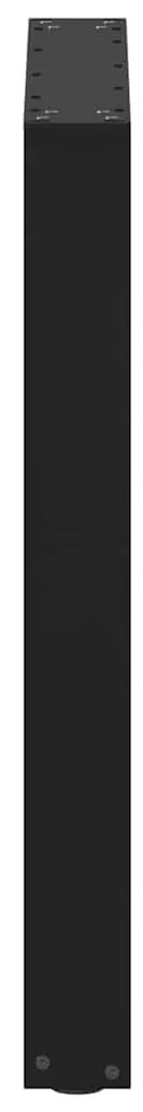 Pés para mesa de jantar em formato de U, 3 peças, preto, 70x(72-73) cm