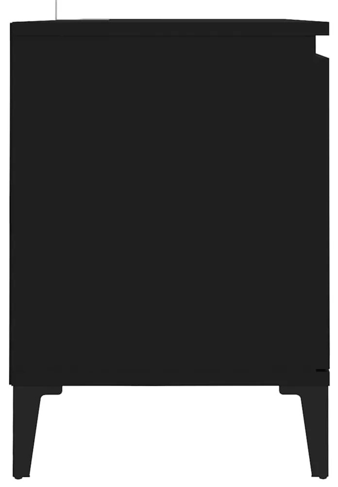 Móvel de TV com pernas em metal 103,5x35x50 cm preto