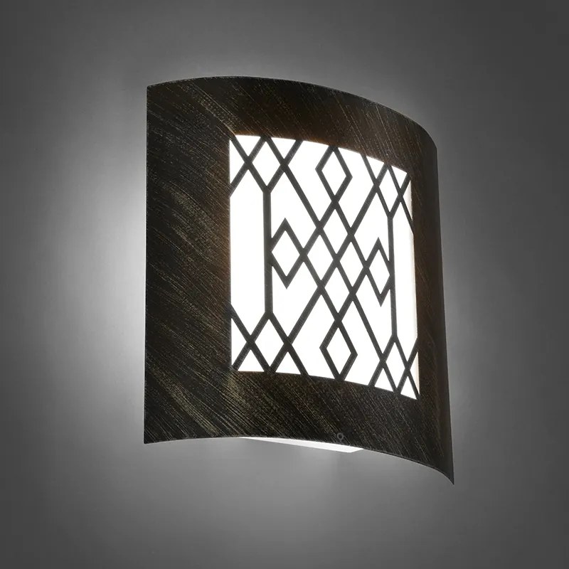 Candeeiro de parede exterior moderno castanho ferrugem IP44 - Emmerald Classic Country / Rústico