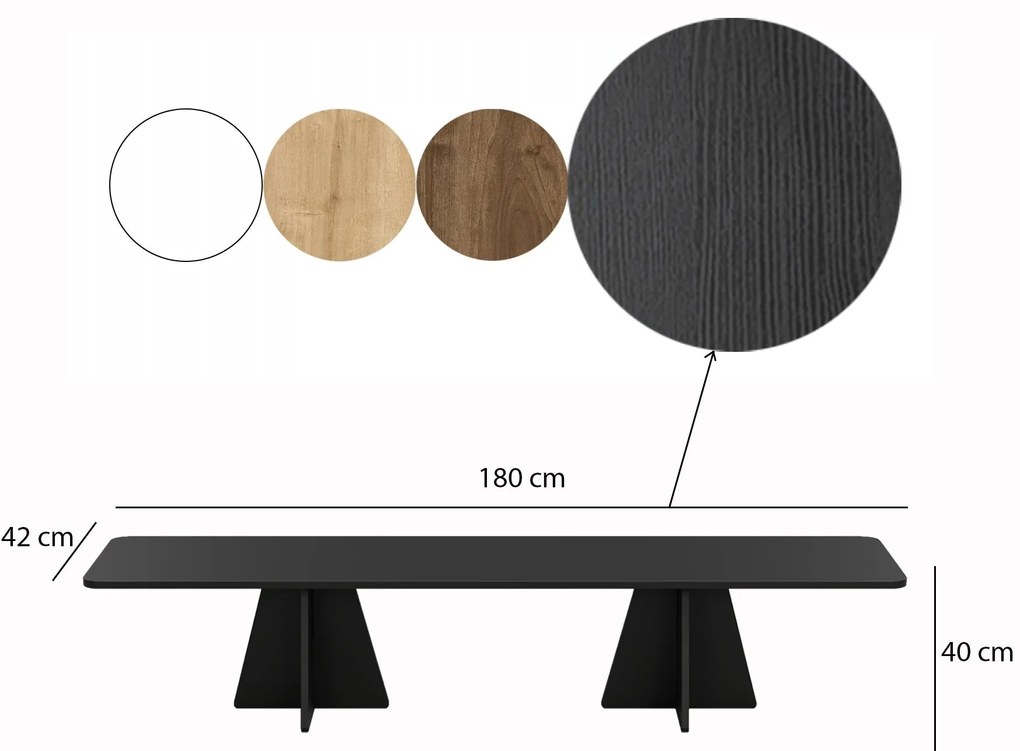 Conjunto de Mesas de Centro Mushroom – Preto – Diversas Medidas