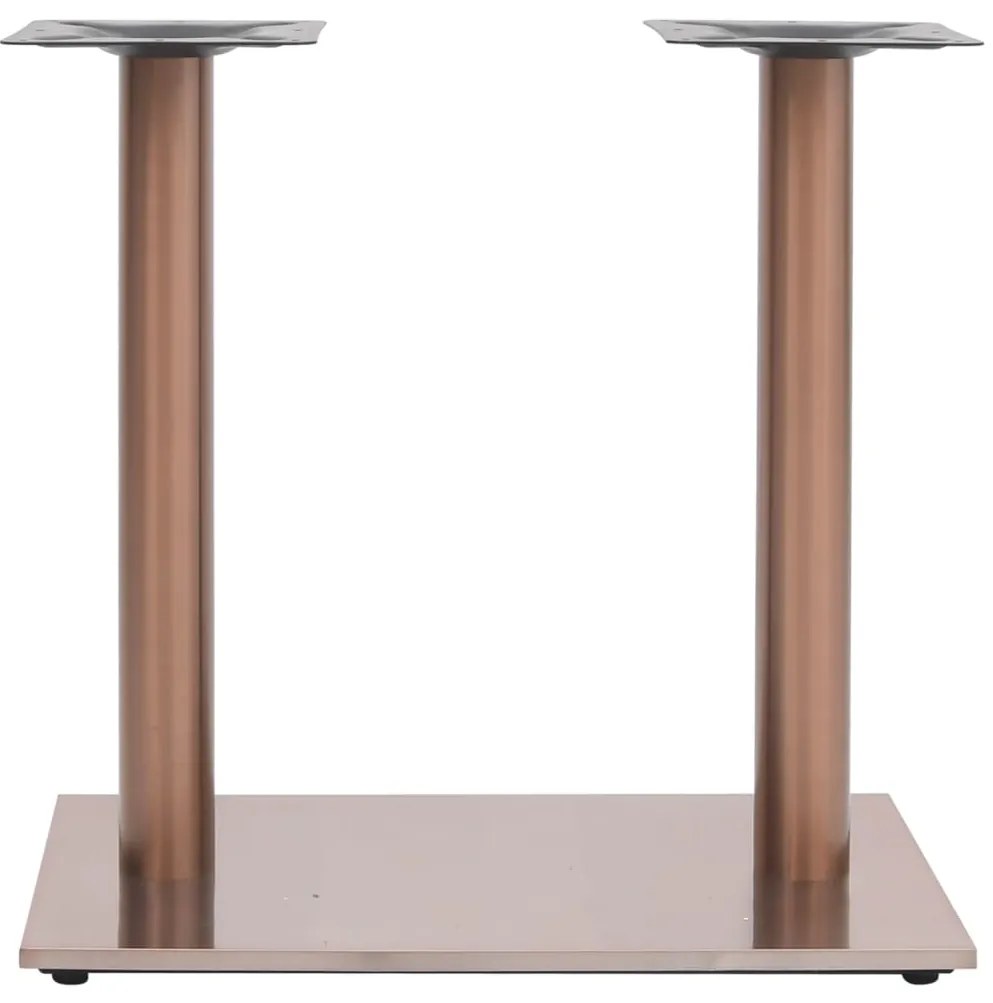 Perna para mesa de bistrô 70x40x72 cm aço inoxidável cor bronze