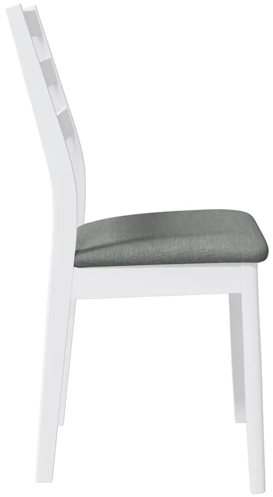 Cadeiras de jantar com almofadões 2 pcs madeira maciça branco