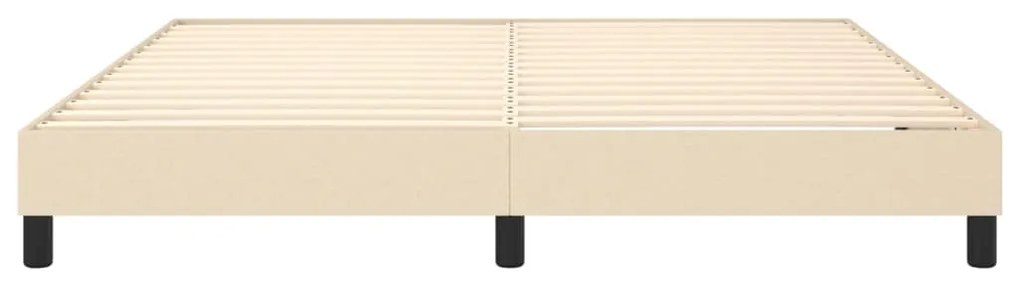 Estrutura de cama sem colchão 160x200 cm tecido cor creme