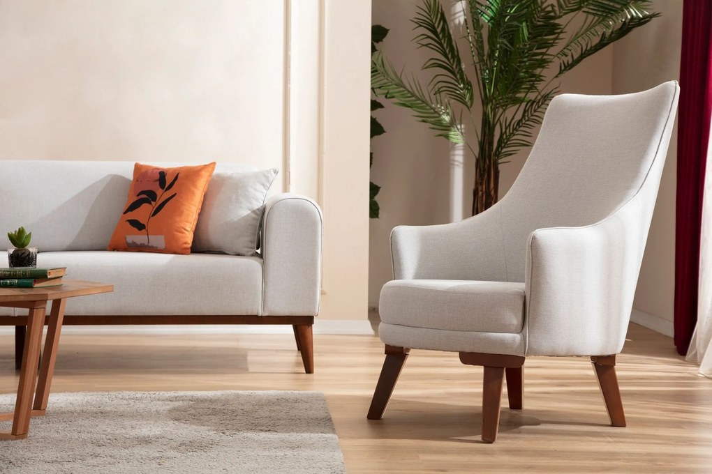 Sofá-cama de 3 Lugares Cofi – Creme – 222x90x80 cm