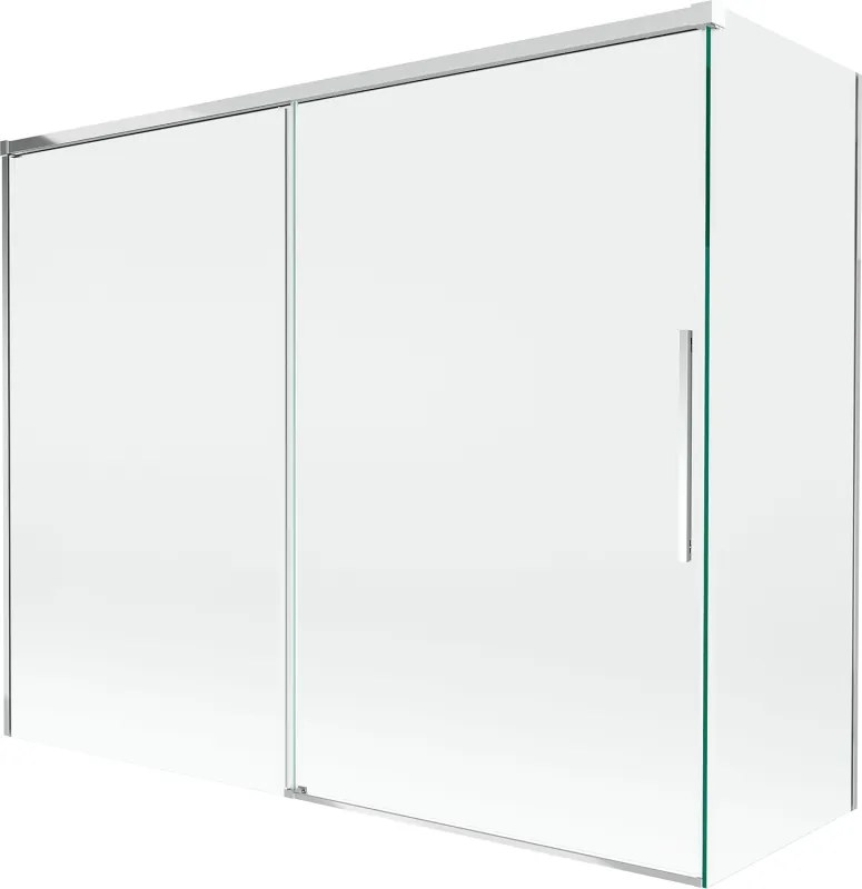 Mexen Rox divisória de banho de correr com 2 painéis 190 + 80 x 150 cm, transparente, cromado - 8C9-190-080-01-00