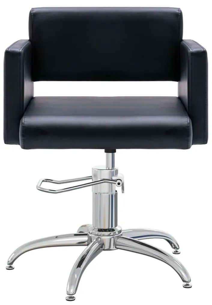 Cadeira de Cabeleireiro em Couro Artificial - Preto - Design Moderno