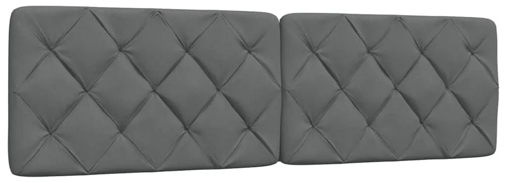 Almofadão de cabeceira 180 cm tecido cinzento-escuro