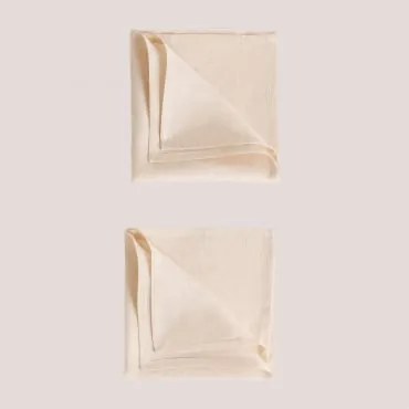 Pack De 2 Guardanapos Em Linho Zendan Tapioca Bege - Sklum