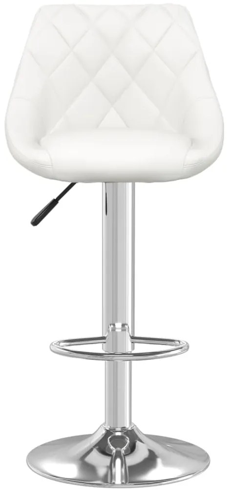 Bancos de bar 2 pcs couro artificial branco