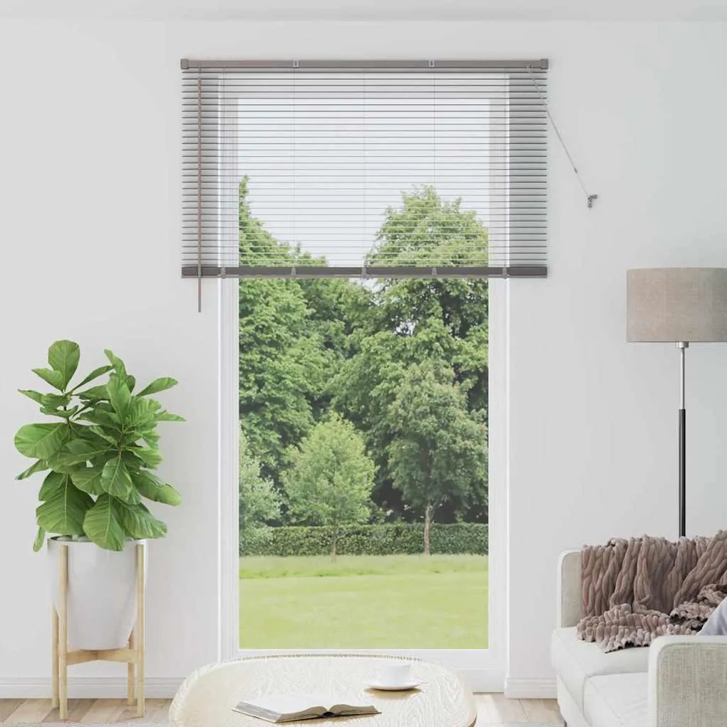 Persiana de Janela com cortinas Outros Manual Prata 80 x 130 cm Alumín