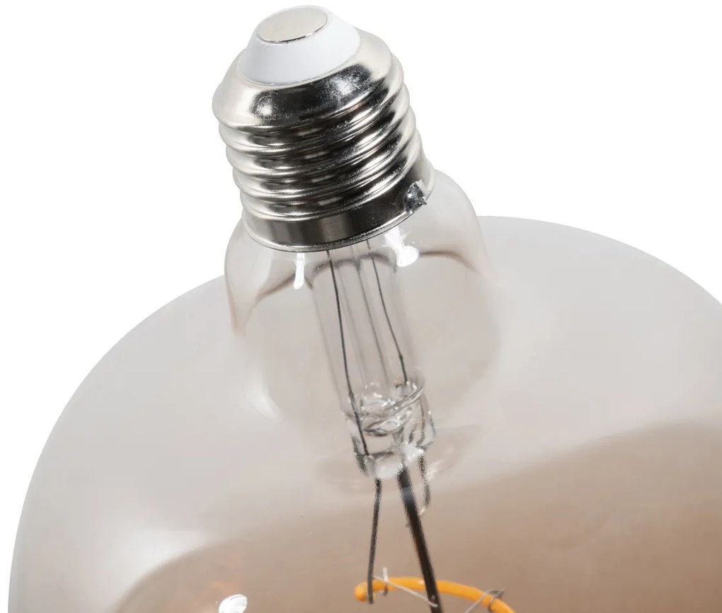 Conjunto de 5 lâmpadas LED E27 reguláveis G140 castanhas 4,9W 110 lm 1800K