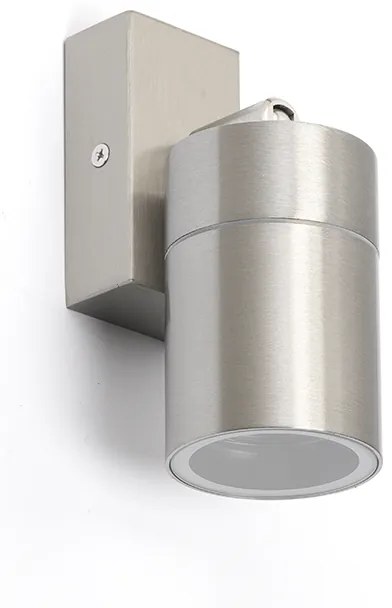 Candeeiro de parede exterior em aço IP44 rotativo e inclinável - Solo