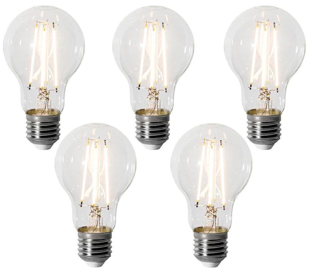 Conjunto de 5 E27 dimbare LED lamp A60 6W 500 lm 2200K