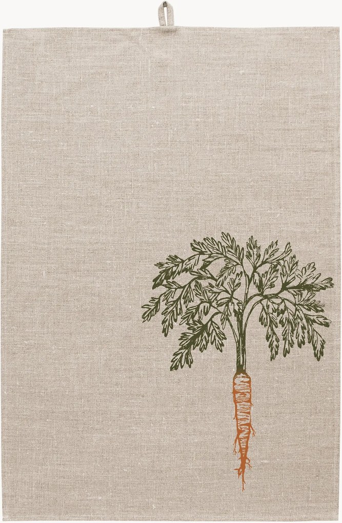 Pano de cozinha artesanal impresso à mão Dalila