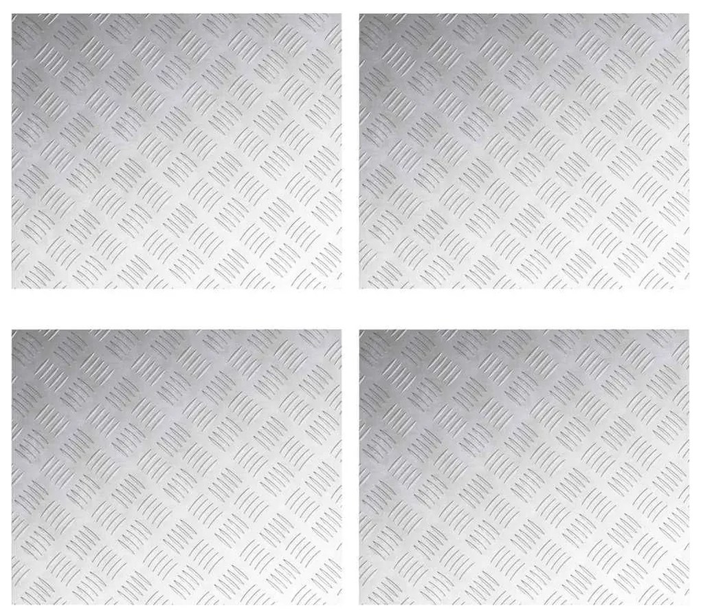 Placas de Alumínio Antiderrapantes vidaXL 4 unid 60x50 cm