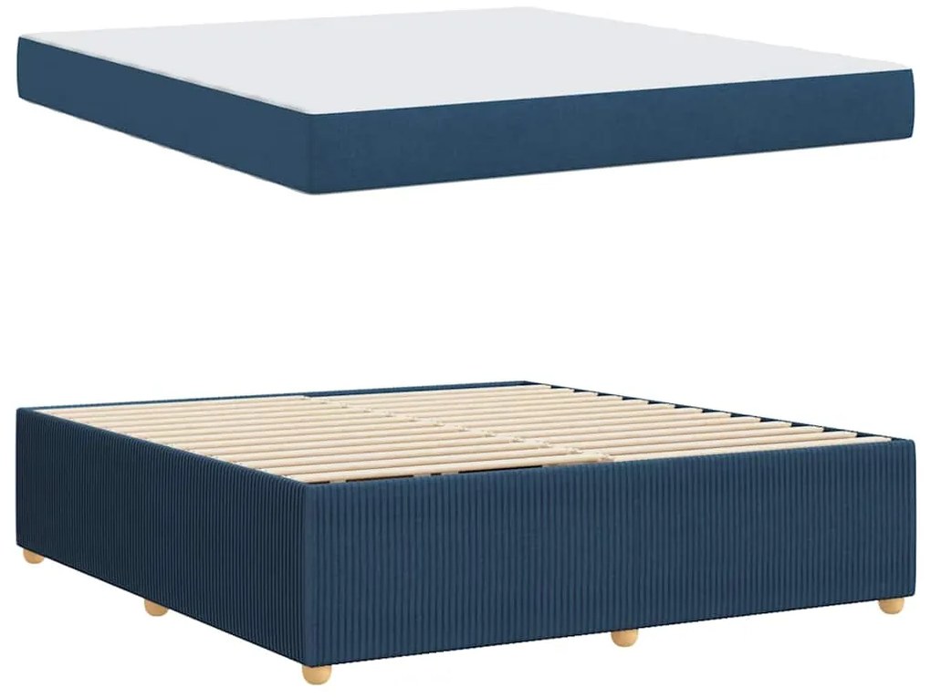Estrutura da Cama Outros Azul 180 x 200 cm tecido