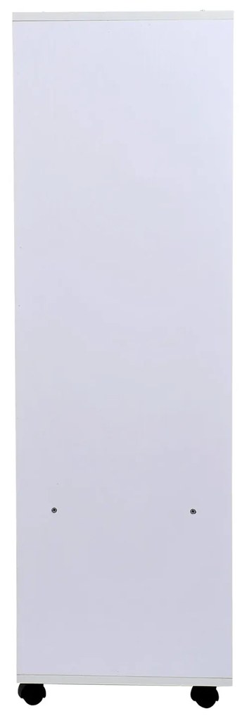 Armario Roupeiro Madeira Móvel com Trilho Estantes Organizador 60x40x128cm Branco