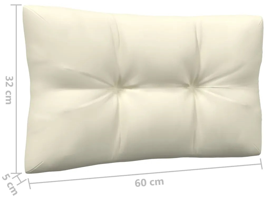 4 pcs conjunto lounge jardim c/ almofadões cor creme pinho