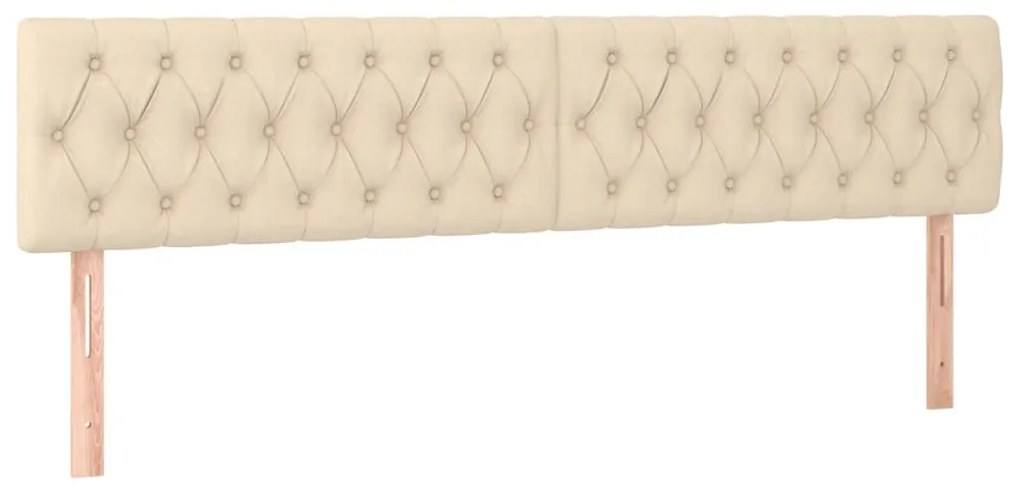 Estrutura de cama sem colchão 120x190 cm tecido creme