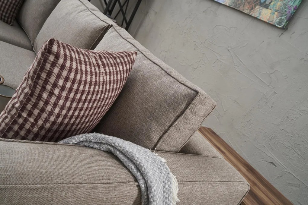 Sofá de 3 Lugares Kale – Creme – 222 cm