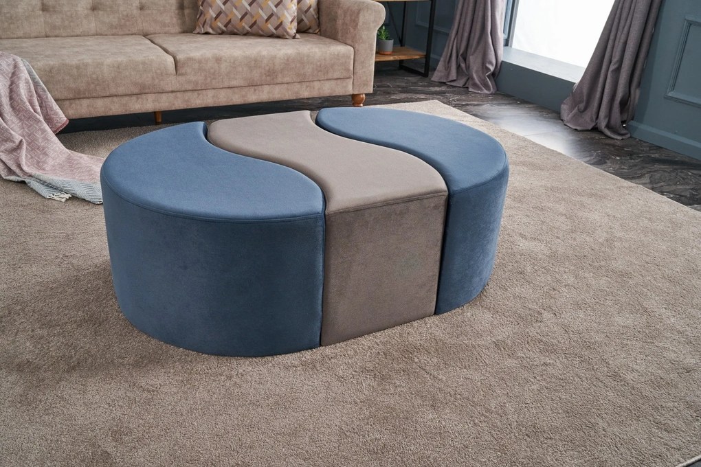 Pouffe Alya Puf – Azul Mink – 120 cm x 40 cm x 80 cm