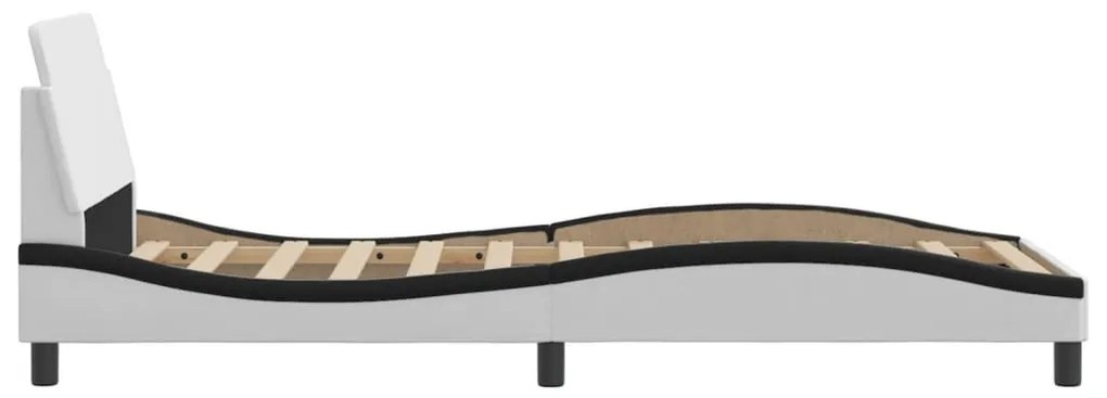 Estrutura de cama c/ cabeceira couro artificial 90x190cm