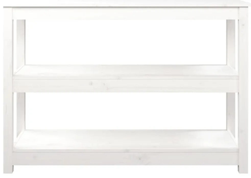 Mesa consola 110x40x74 cm pinho maciço branco