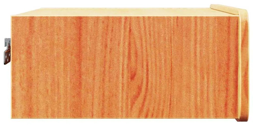 Mesa de Cabeceira Montada na Parede com gaveta Castanho-mel