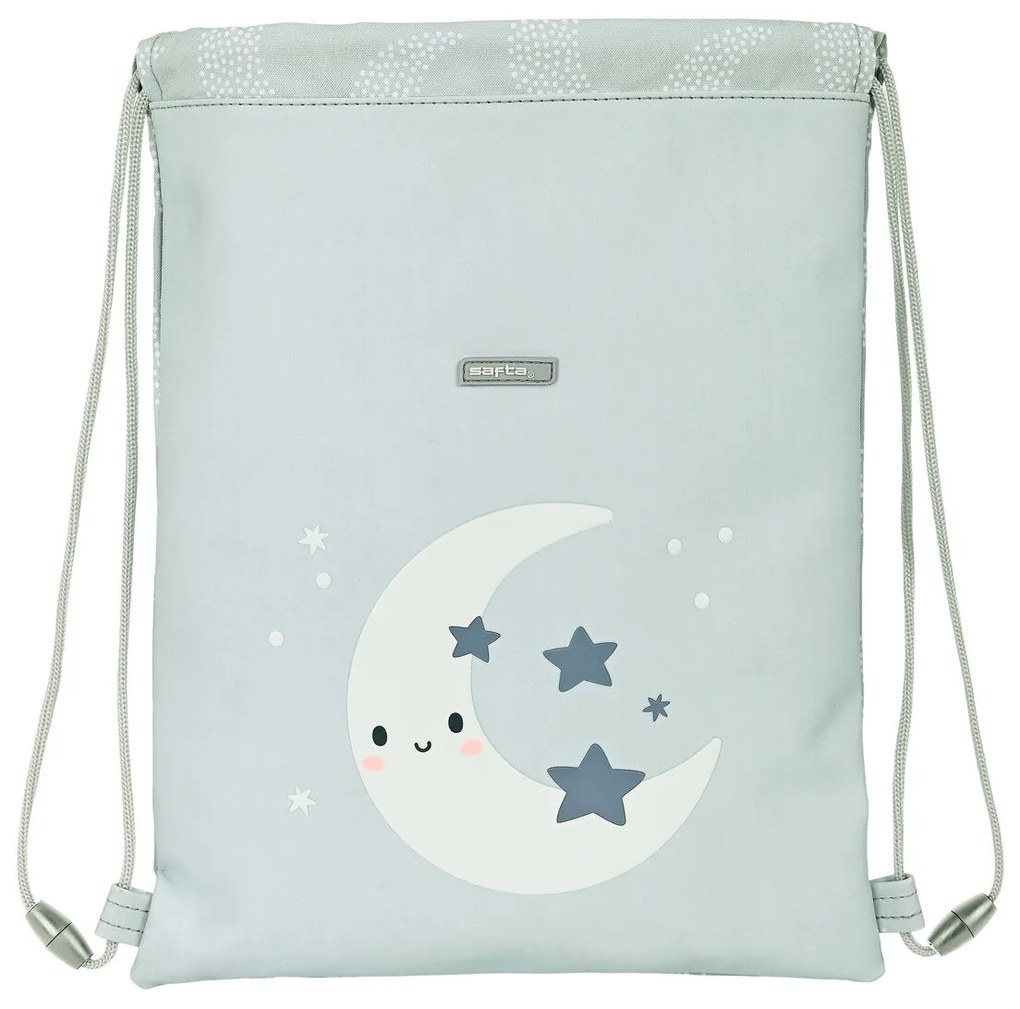 Saco Mochila com Cordas Safta Luna Cinzento (26 X 34 X 1 cm)